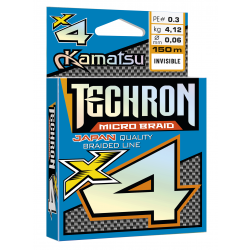 PLECIONKA TECHRON MICRO BRAID X4 INVISIBLE 0,06/0.3#/150 KAMATSU